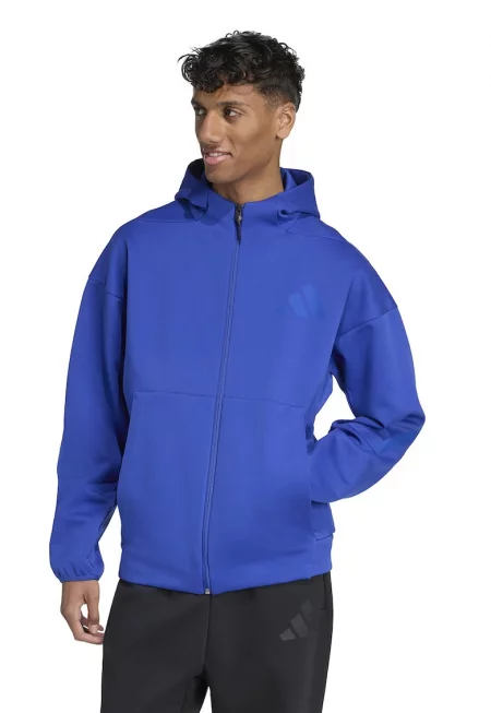 Худи Z.N.E. с цип - Кралско Синьо/Син