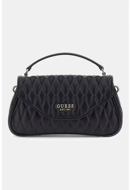 Капитонирана чанта през рамо от еко кожа - Зелен