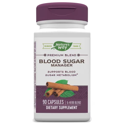 Контрол на кръвната захар, апетита и теглото - Премиум формула с билки и витамин А - Blood Sugar, 90 капсули