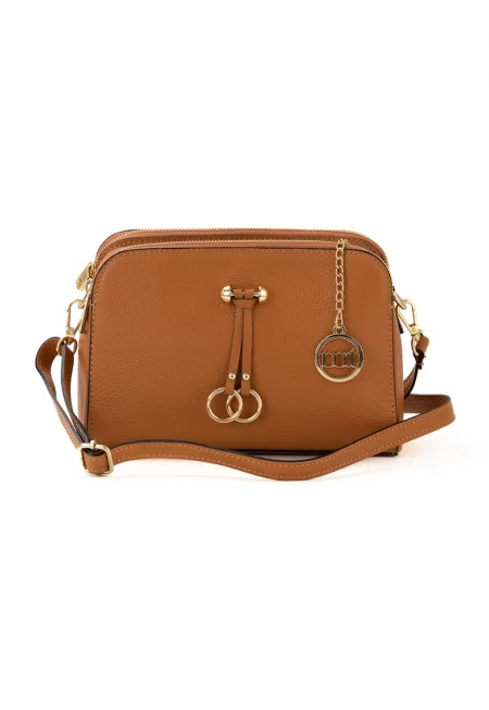 Кожена чанта Certosa - Канелено кафяво