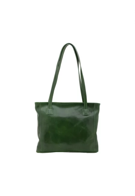Кожена чанта за рамо - Зелен