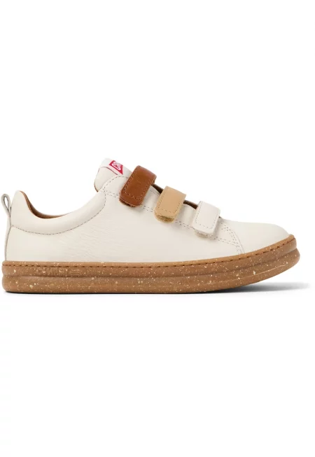 Кожени спортни обувки Runner Four Twins 8501 с велкро - Слонова кост