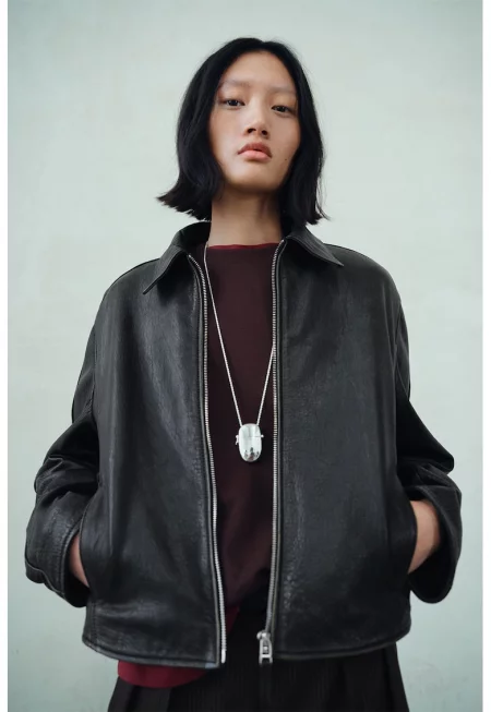 Кожено яке с цип