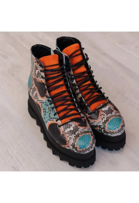 Lyon Leather Short Boots - Многоцветен
