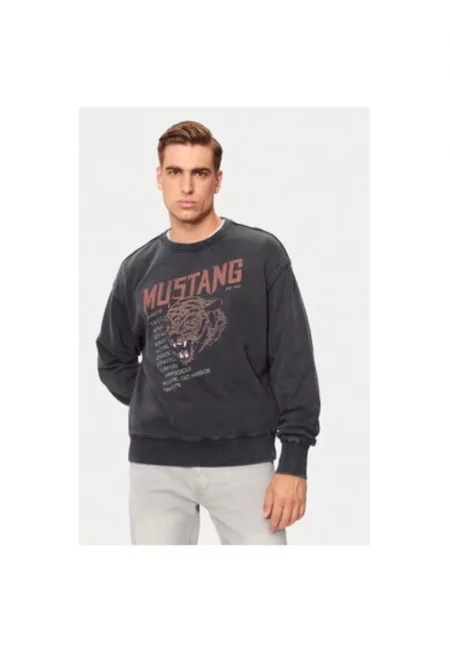 Мъжка блуза - Мустанг - 304464607 - Памук - Черен
