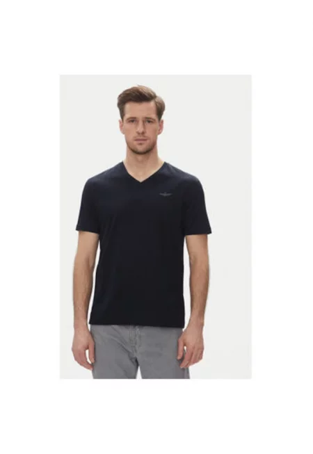 Мъжка тениска  251TS2418J683 - памук - тъмносиня - Тъмносин