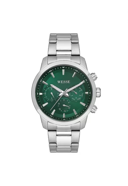 Мъжки часовник  WWG207206 - 44 мм - стоманена каишка - зелен циферблат - водоустойчив 5 ATM