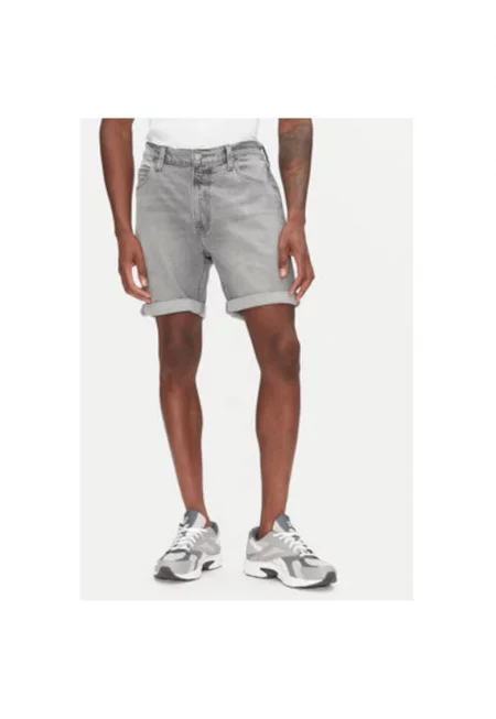 Мъжки дънкови шорти  112363904 - памук - сив - Сив