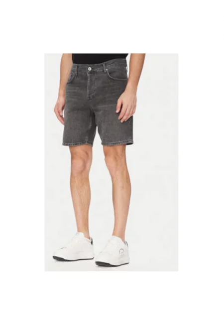 Мъжки дънкови шорти  A2M10084 - Органичен памук - Сив - Сив