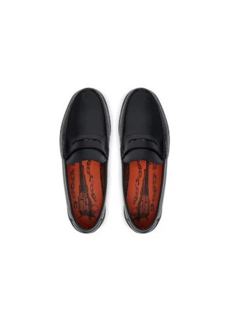 Мокасини от естествена кожа  Riviera - Черен