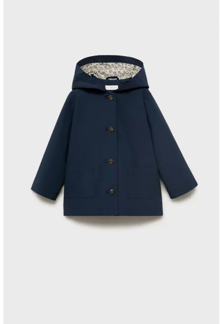 Палто с памук с качулка