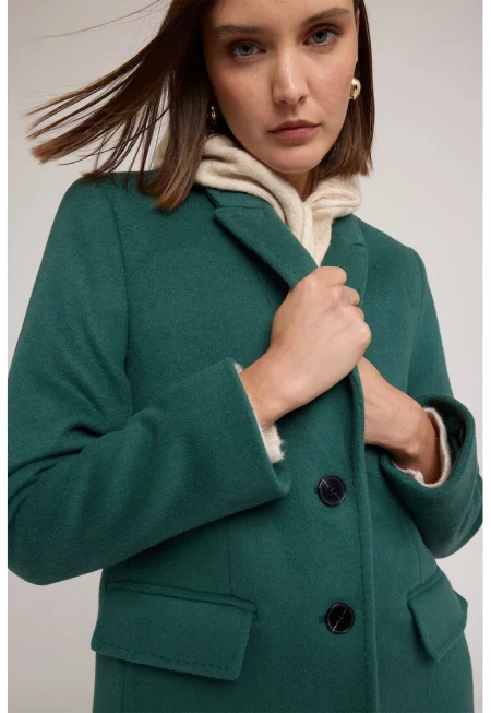 Палто с вълна и шлиц отзад