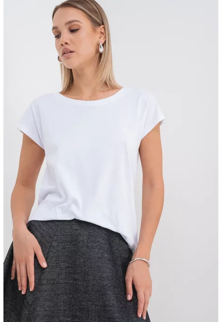 Памучна тениска Maldive - Бял