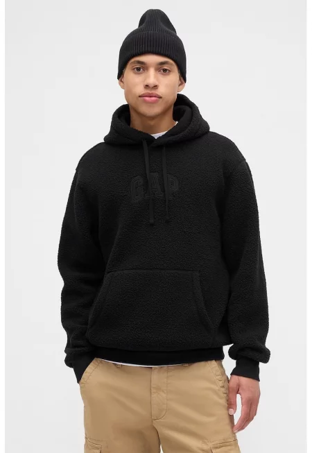 Плюшено худи с джоб кенгуру