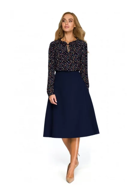 Пола с А-кройка  Полиестер/Вискоза/Еластан - Червена