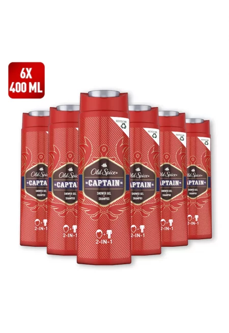 Промо пакет: Душ гел  Captain - 6 бр x 400 мл