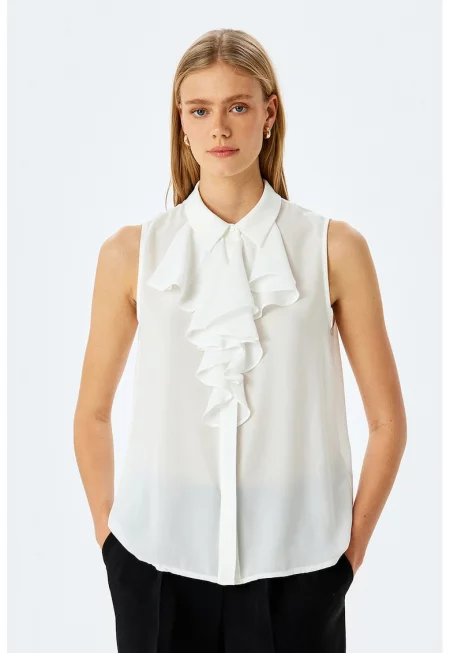 Риза без ръкави с набирания
