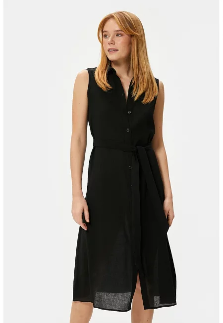 Рокля тип риза - Черен