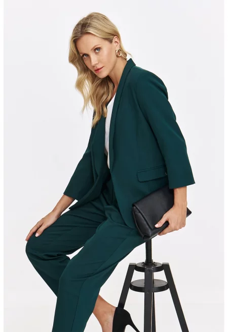 Сако с джобове с капаче - Тъмнозелен