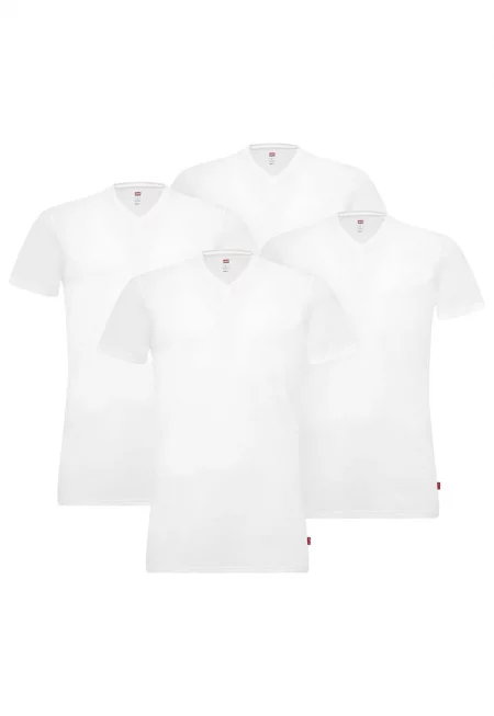 Шпиц тениски - 4 броя - Бял