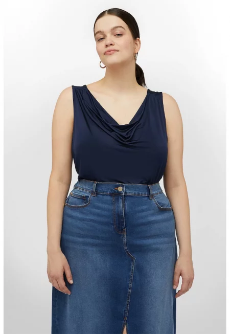 Шпиц топ - Тъмносин