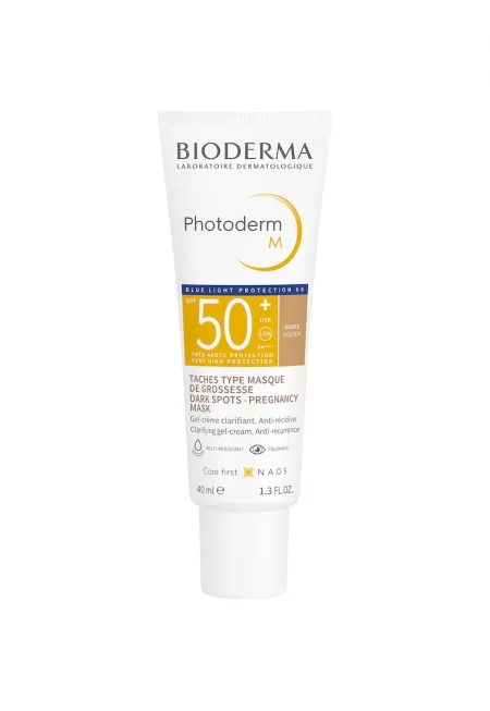 Слънцезащитен крем за лице с цвят  Photoderm M SPF 50+ - Златист нюанс - 40 мл