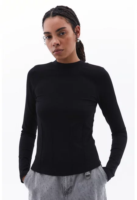 Слим блуза с памук