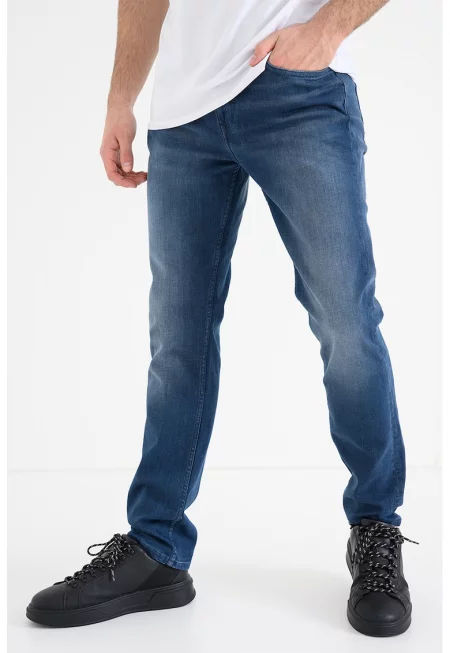 Слим дънки Vegas със средновисока талия - Син