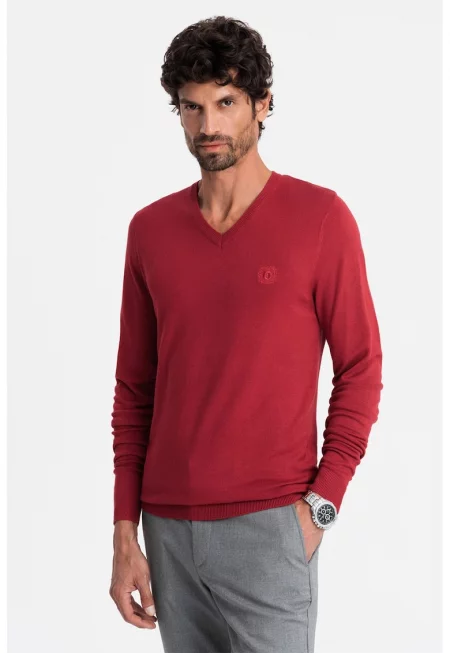 Слим пуловер с шпиц