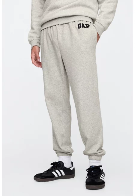 Спортен панталон с еластична талия - Сив меланж