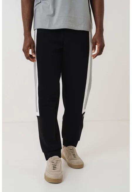 Спортни бермуди с връзка - Бял/Черен/Светло сив