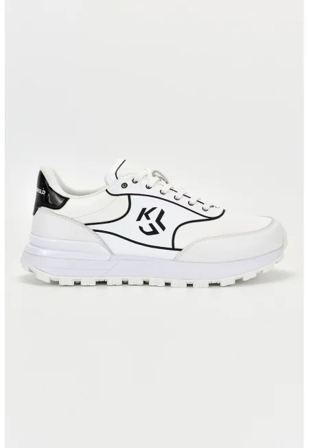 Спортни обувки с кожа - Бял/Черен