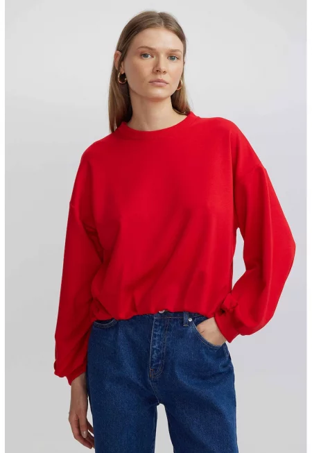 Суитшърт с паднали ръкави