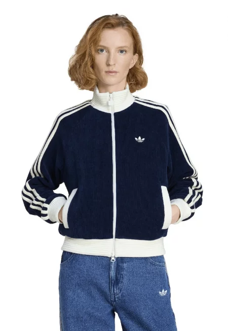 Суитшърт с цип и джобове - Тъмносин