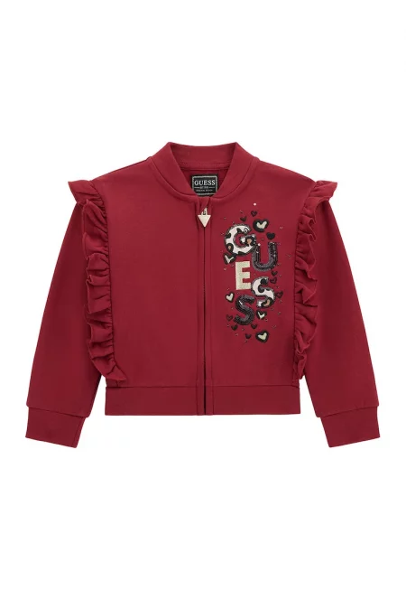 Суитшърт с цип и набирания