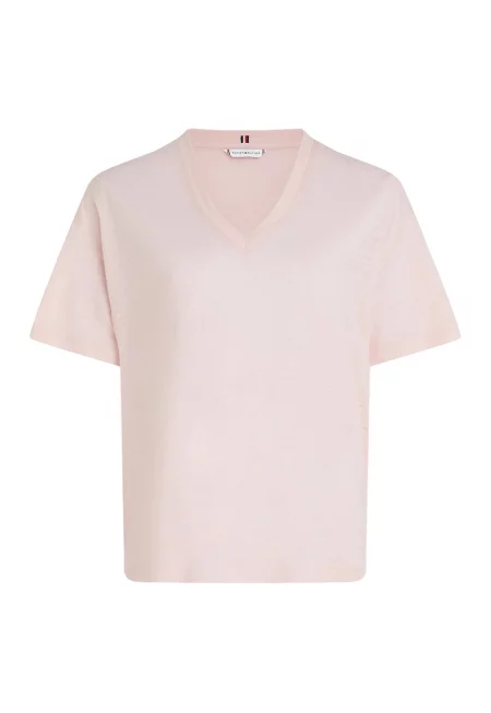 Тениска с лиосел и лен с шпиц