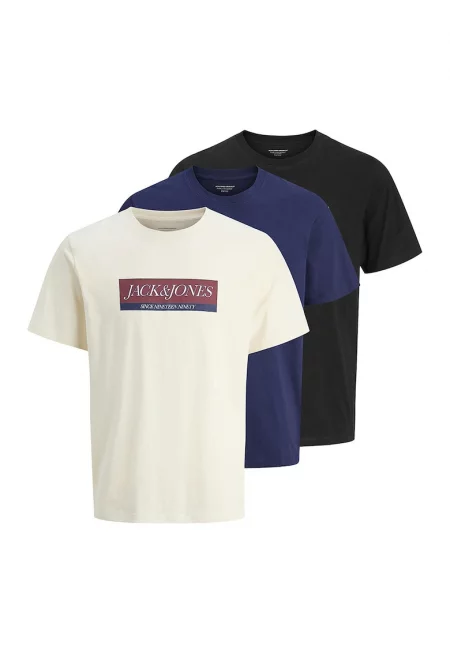 Тениски от памук с лого - 3 броя