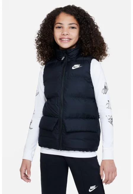 Ватиран елек с джобове с капачета