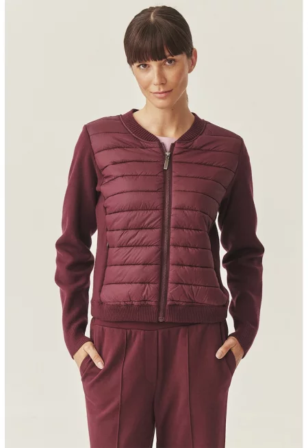 Жилетка с капитонирани панели - Тъмновиолетов