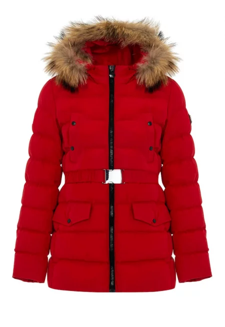 Зимно яке с памук и еластичен колан