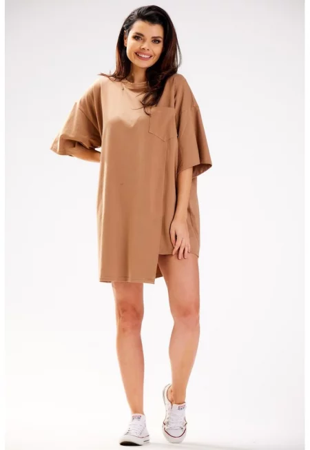 Асиметрична рокля-туника - Един размер