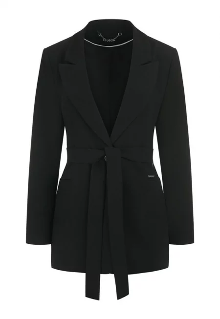 Блейзър с изрязани ревери и колан