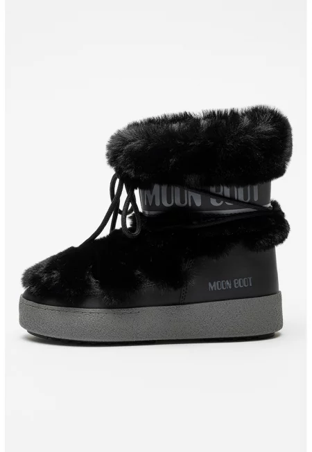 Боти с еко пух - Черен