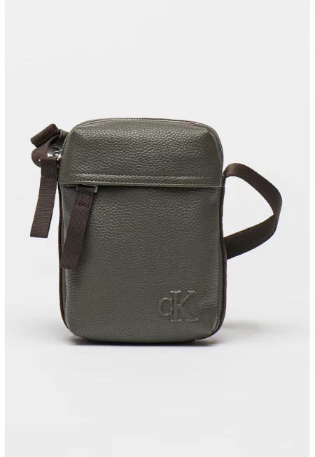 Чанта през рамо от еко кожа с текстилна презрамка