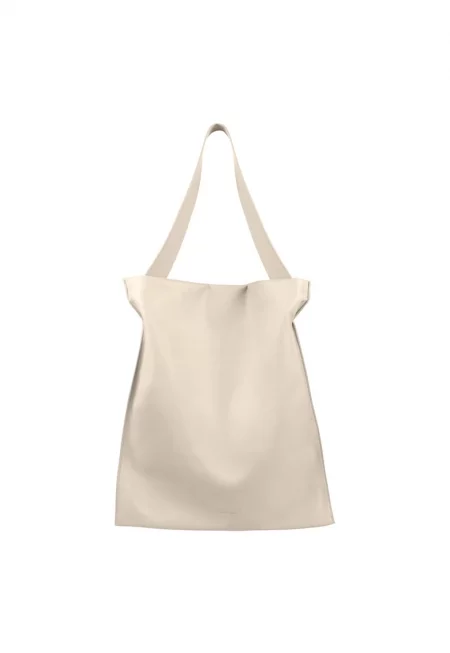 Чанта през рамо от еко кожа - Светло бежово