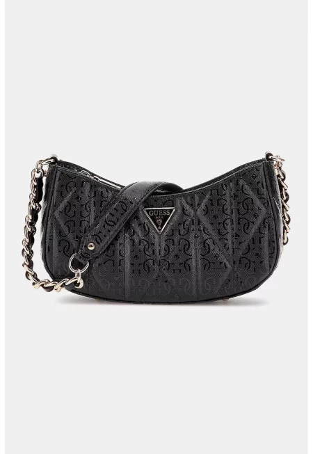 Чанта за рамо с лого - Черен/Синапено жълто