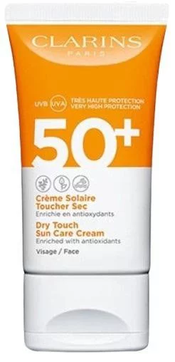 Clarins Dry Touch Sun Care Cream Face SPF50 Слънцезащитен крем за лице без опаковка