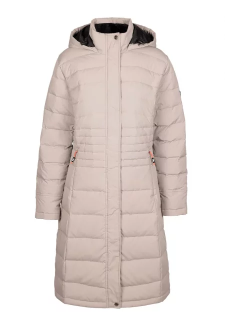 Дълго зимно яке Bitsy с пухена вата - Светло бежово
