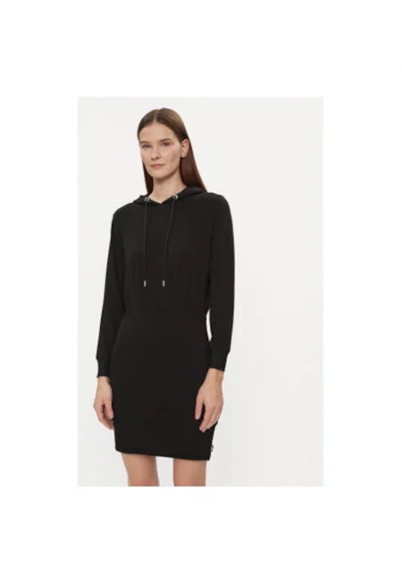 Дамска рокля -  303750756 - Вискоза/Полиестер - Черна