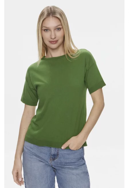Дамска тениска -  303812782 - Памук/Модал - Зелена
